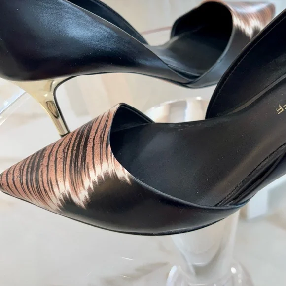 Rebecca Minkoff Black and Gold Heels - Picture 7 of 9